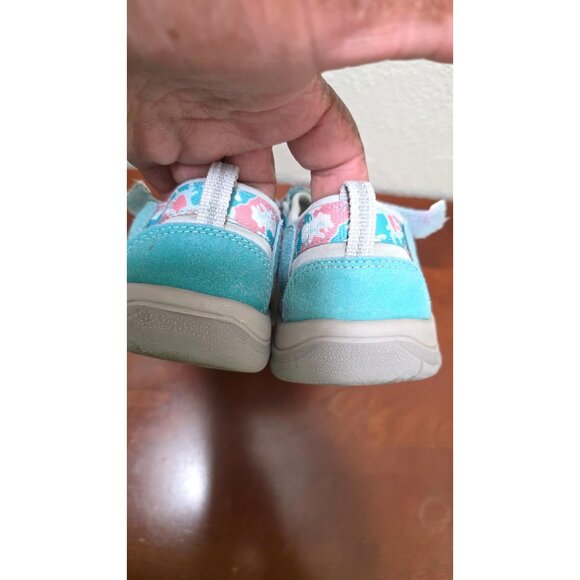 Keen Newport H2 Kids Sandals Size 5 Teal & Pink Camo Print Durable Rubber - Picture 5 of 9